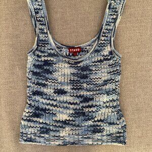 STAUD cropped knit tank top - Size Small - LIKE NEW